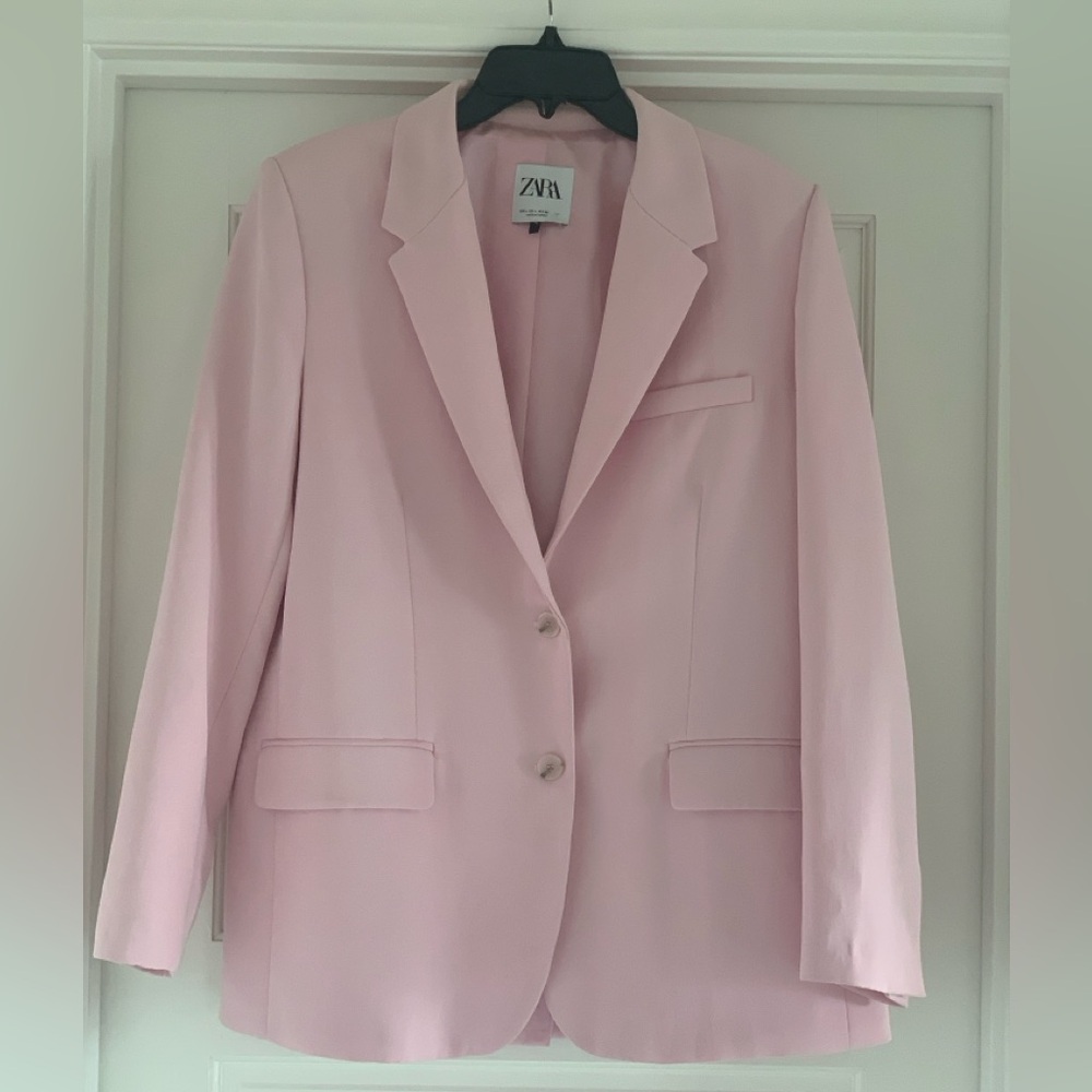 Zara Women's Baby Pink Blazer, size L